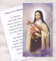 St Theresa of Lisieux Pick Me A Rose prayer card 5/pkg IT307