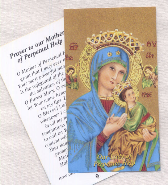 Our Lady of Perpetual Help prayer card 5/pkg IT310