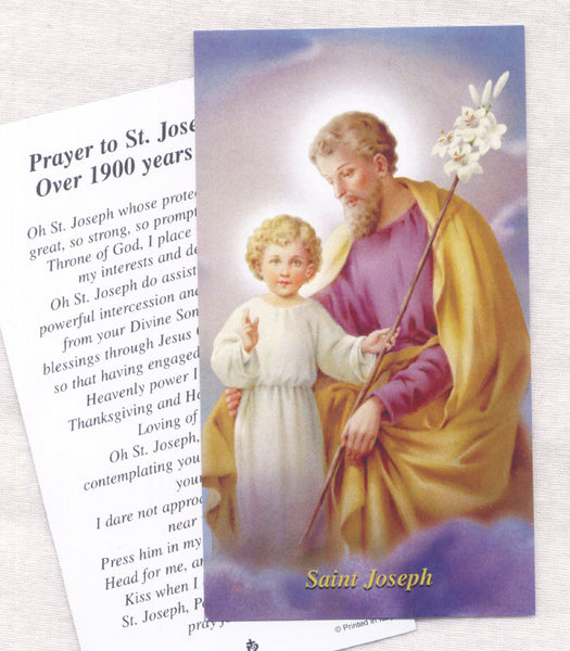 St Joseph Ancient devotion prayer card 5/pkg IT311
