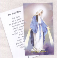 Our Lady of Grace Hail Mary prayer card 5/pkg IT312
