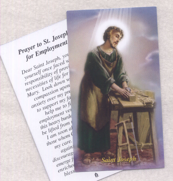 St Joseph The Worker prayer for employment card 5/pkg IT313