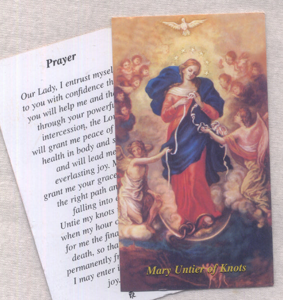 Our Lady Untier of Knots prayer card 5/pkg IT314