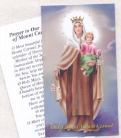 Our Lady of Mount Carmel prayer card 5/pkg IT315