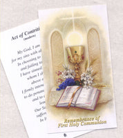 Act of Contrition 1st Confession prayer card 5/pkg IT316