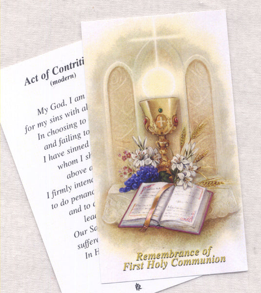 Act of Contrition 1st Confession prayer card 5/pkg IT316