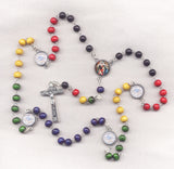 5 Continents Madonna At Prayer Wood Bead Rosary JB03