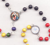 5 Continents Madonna At Prayer Wood Bead Rosary JB03