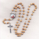 St Francis St Clare Franciscan Rosary Olive Wood Rosary with box JB06