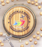 St Francis St Clare Franciscan Rosary Olive Wood Rosary with box JB06