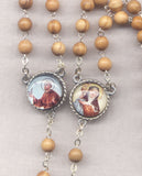 St Francis St Clare Franciscan Rosary Olive Wood Rosary with box JB06