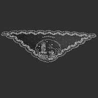 Our Lady of Lourdes Chapel Veil White on Black  VE35