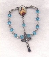 St Theresa of Lisieux St Benedict Medal crucifix One Decade Pocket Rosary PKT03