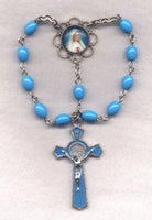 Immaculate Heart of Mary Blue One Decade Pocket Rosary PKT49