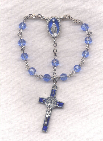 Miraculous Medal St Benedict crucifix One Decade Pocket Rosary PKT53