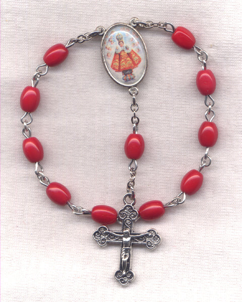 Infant of Prague One Decade Pocket Rosary PKT57