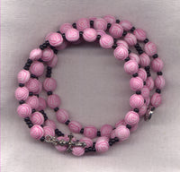 Roses Pastel Pink spring wire Brigittine rosary bracelet BR046