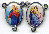 Madonna of the Streets AB Crystal glass bead rosary GR21