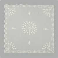 Chapel Veil Antique White Lace 100% Pure Silk square cut VE19
