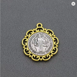 St Benedict Medal 1 1/2 inch size Ornate bi-color Bon100SB6