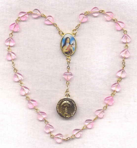 St Theresa the Little Flower Novena Beads Hearts CH07A