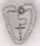 Our Lady of Fatima crystal AB glass beads V20 April crystal