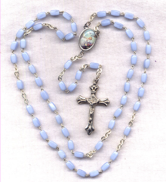 Baby Blue Sacrament of Baptism Rosary GR35
