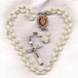 Our Lady of Guadalupe glow in the dark acrylic quadruple interlock rosary V63