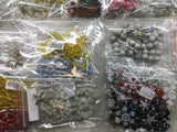 Bulk Buy Random Assorted Metal Link Rosaries 4 per package