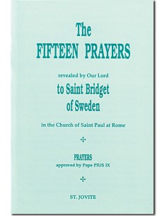 The Fifteen Prayers of St Bridget 1 year prayers booklet each