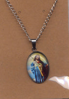 Color Medallion Jesus the Good Shepherd Chain necklace NCK62