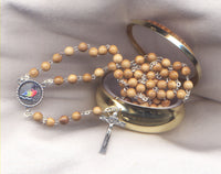 Jubilee 2025 Rosary Olive Wood with Olive Wood Logo Box JB06