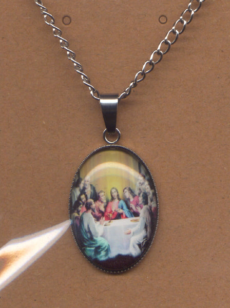 Color Medallion Last Supper 1st Communion Chain necklace NCK65