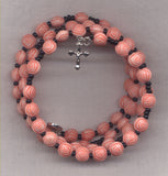 Roses Pastel Orange spring wire Brigittine rosary bracelet BR045
