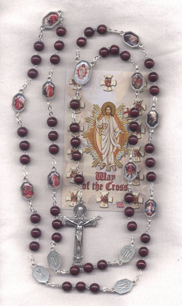 Stations of the Cross Chaplet color picture medals STN09