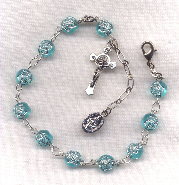 Turquoise Matte with Gold Bracelet, Gold Cross Charm with Clear Zircon –  Cindy Vega