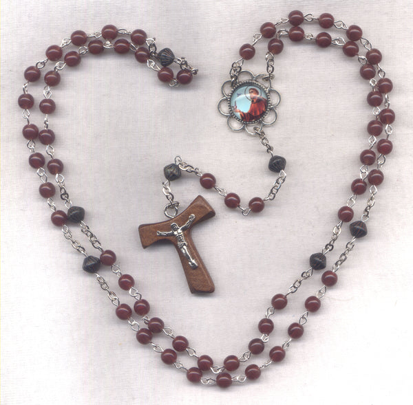 Brigittine Rosary St Francis of Assisi glass beads BR55B