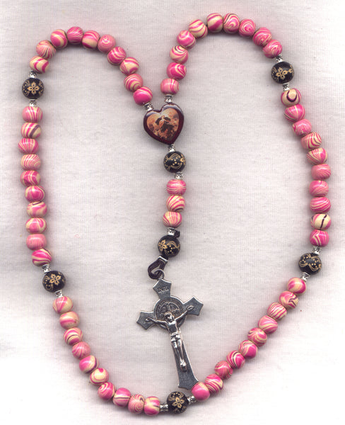 Brigittine Cord Rosary Untier of Knots with wood beads BR23
