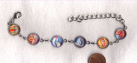 Colour Pictures Titles of Our Lady Medium Silver Chain Bracelet BR033