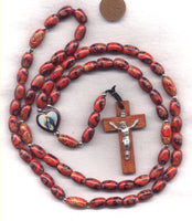 Brigittine Cord Rosary Our Lady of Grace with wood beads and crucifix BR05