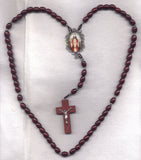 Brigittine Cord Rosary Sacred Heart of Jesus with Wood Beads BR08