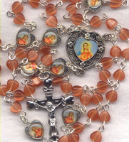 Brigittine Rosary Immaculate Heart of Mary glass heart BR54