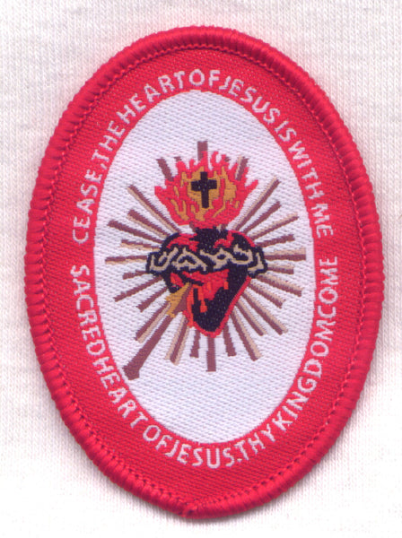 Badge of the Sacred Heart of Jesus woven fabric each