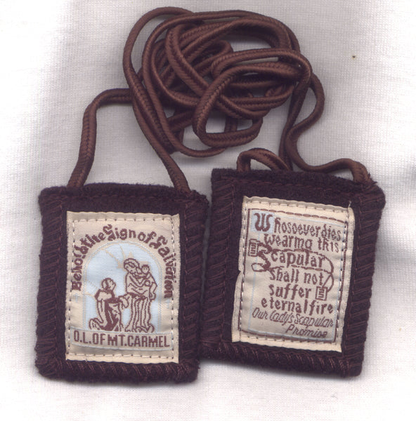 Deluxe Washable Brown Scapular each