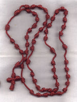 Hand Knotted Cord Rosary Rust CD27