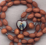 Our Lady of Grace Wood Bead Rosary St Benedict Medal crucifix CD31