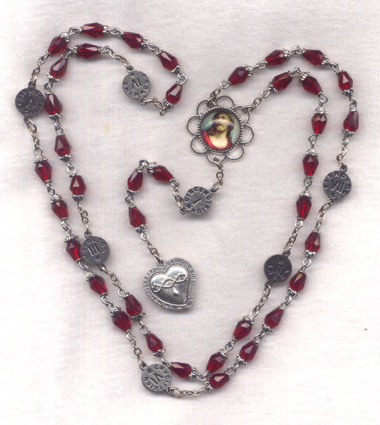 Precious Blood of Jesus Novena Beads  Deluxe model CH01-C