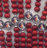 Divine Mercy Chaplet cord with wood beads CH19