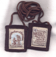 Deluxe Washable Brown Scapular package of 10