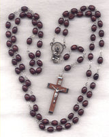 7 Joys of Mary Franciscan Crown Brown Novena Beads plain brown FR03