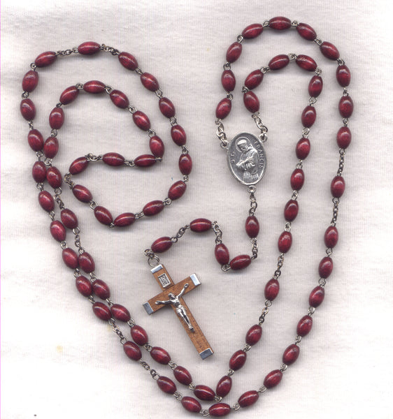 Joys of Mary Franciscan Crown Brown Novena Beads hand made  FR05